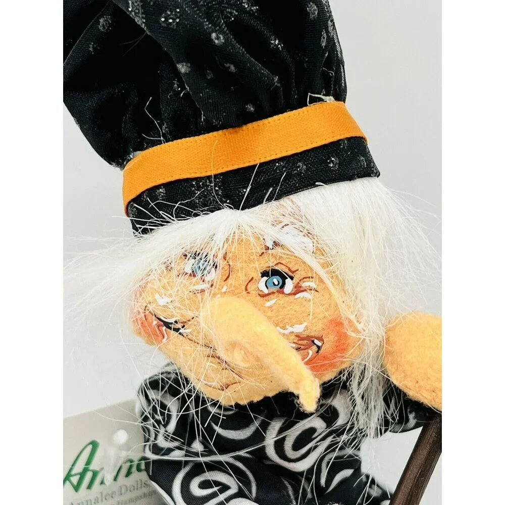 Annalee Witches Brew Black Halloween Doll Cauldron Eyeball‎ 6 inch 2011 Tag HTF
